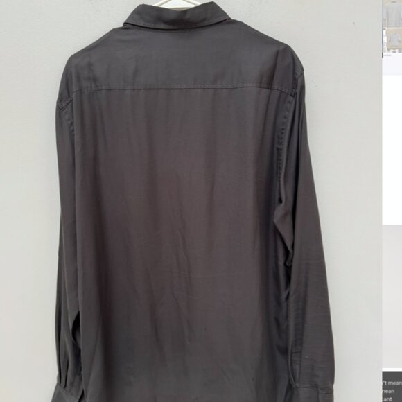 Mango Black Cotton Twill Button Up Shirt in Large - Picture 4 of 9